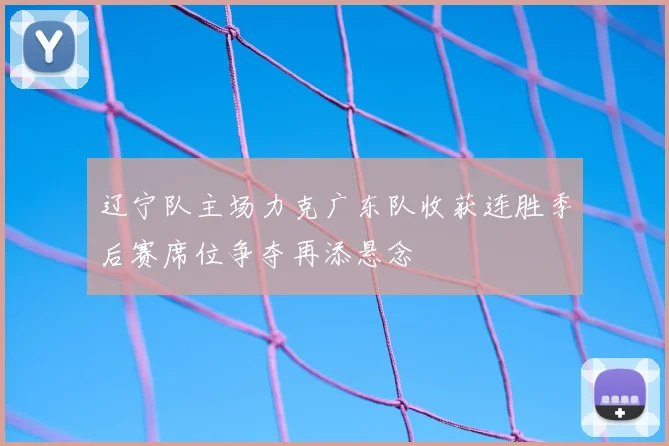 辽宁队主场力克广东队收获连胜季后赛席位争夺再添悬念